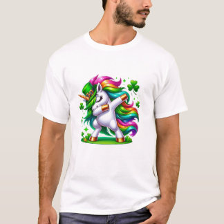Camiseta Dabbing Unicorn Rainbow