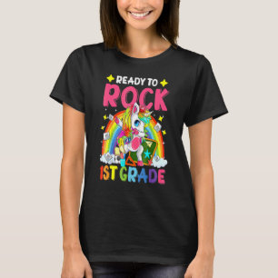 Camiseta Dabbing Unicorn Ready To Rock 1rua Grade Back To S
