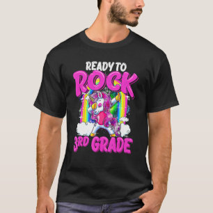 Camiseta Dabbing Unicorn Ready to Rock Girls Back