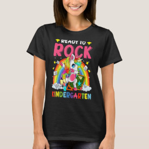 Camiseta Dabbing Unicorn Ready To Rock Kindergarten Back To