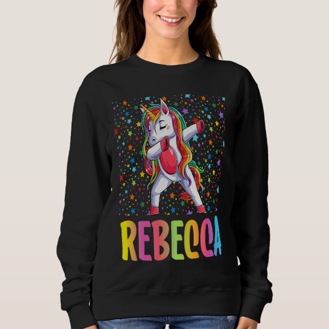Camiseta Dabbing Unicorn Rebecca (Frente)