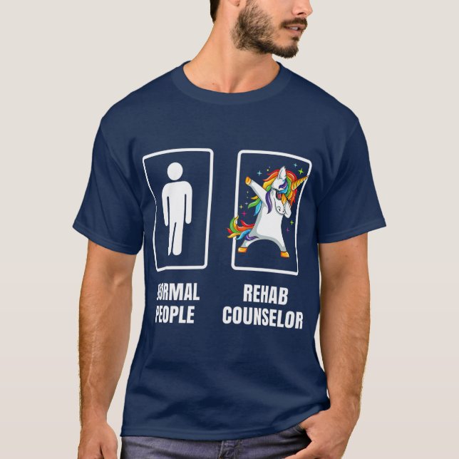 Camiseta Dabbing Unicorn Rehab Rehab Conselheiro (Frente)