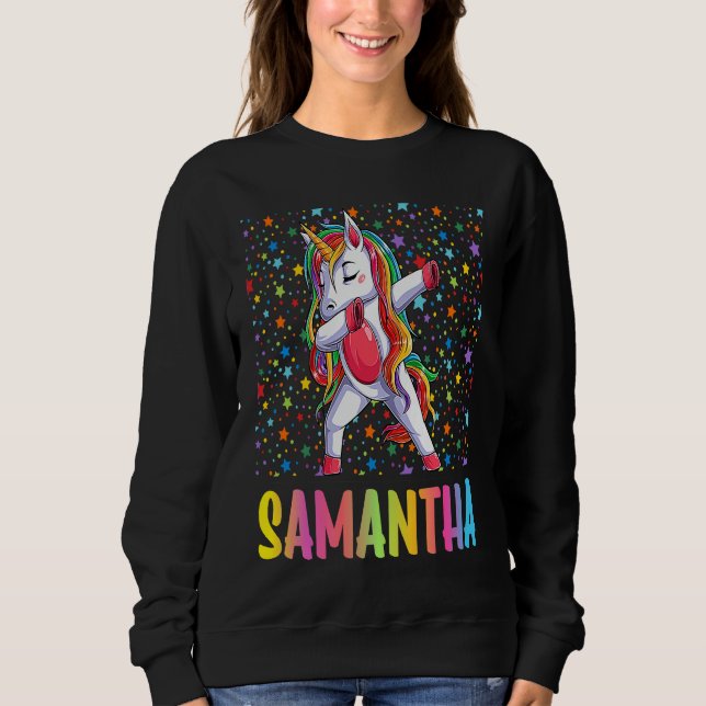 Camiseta Dabbing Unicorn Samantha (Frente)
