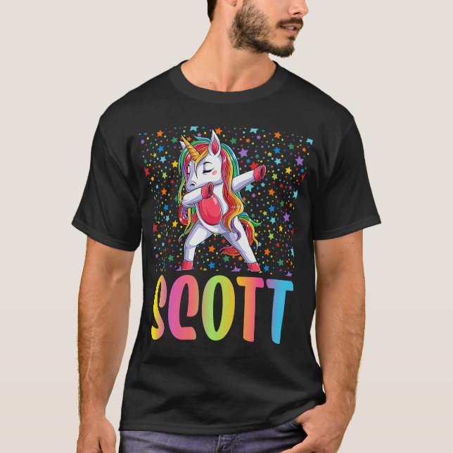 Camiseta Dabbing Unicorn Scott (Frente)