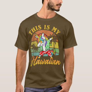 Camiseta Dabbing Unicorn Summer Beach Vacing Este É O Meu H