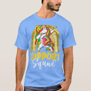 Camiseta Dabbing Unicorn Support Squad Chilhood Cancer Awa