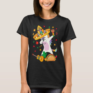 Camiseta Dabbing Unicorn & Tacos Cinco de Mayo mexicano