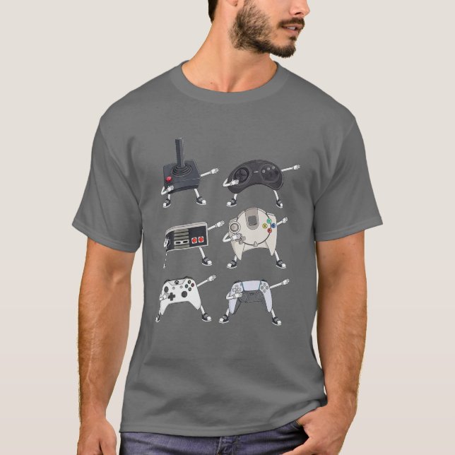 Camiseta Dabbing Video Game Controllers Funny Boys Kids Gam (Frente)