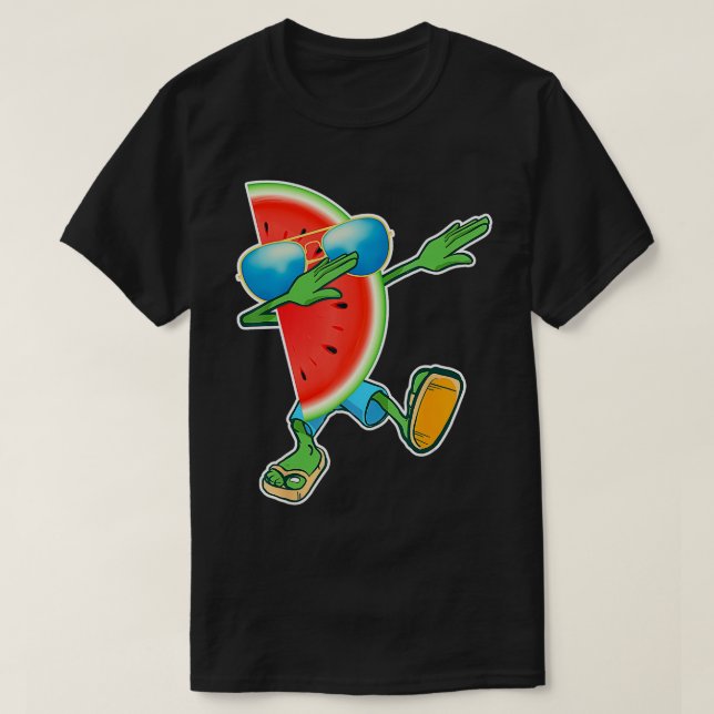 Camiseta Dabbing Watermelon Melon Summer Fruta Lover (Frente do Design)