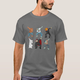 Camiseta Dabbing Werewolf Zombie Vampire Ghost Halloween Co