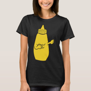 Camiseta Dabbing Yellow Mostard Squeeze Botão Engraçado Dan