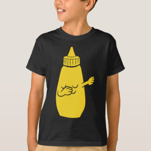 Camiseta Dabbing Yellow Mostard Squeeze Botão Engraçado Dan