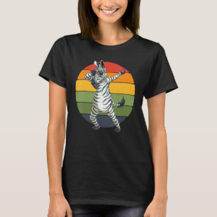 Camiseta Dabbing Zebra Retro African Safari Zoo Animal