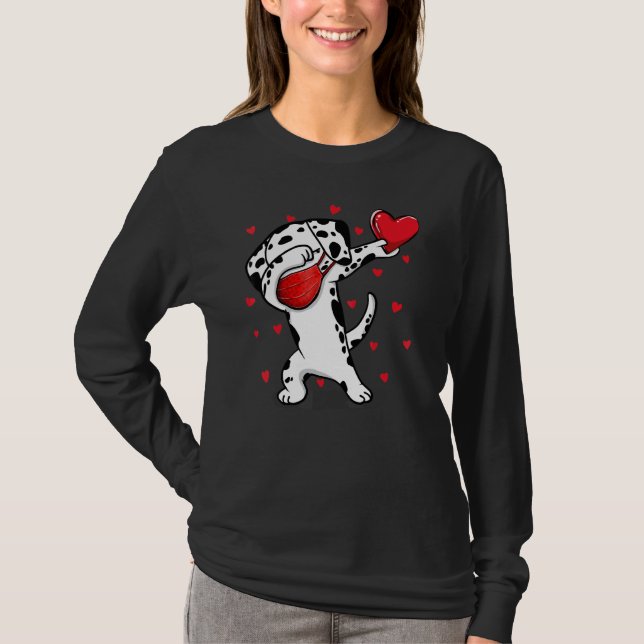 Camiseta Dabitando Dalmaciano e Rosto Máscara Dab Engraçado (Frente)