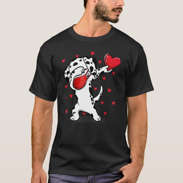 Camiseta Dabitando Dalmaciano e Rosto Máscara Dab Engraçado (Frente)