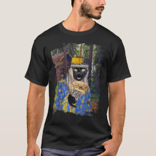 Camiseta Dabloons Dabloon Black Cat Cottagecore