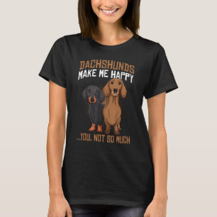 Camiseta Dachshakes Me Faz Feliz - Engraçado Cachorro Meiro
