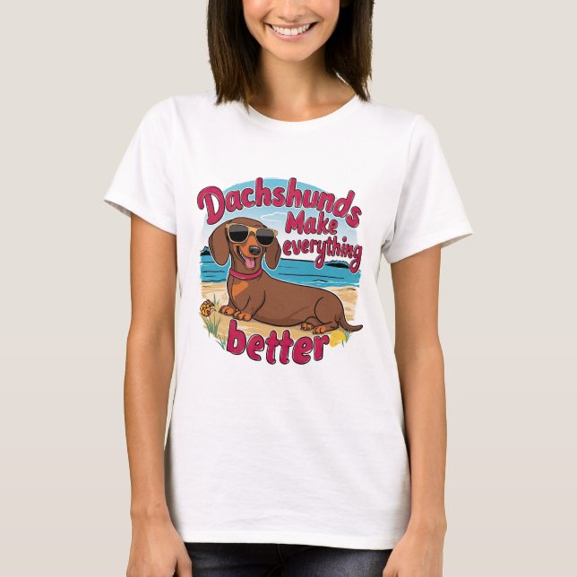 Camiseta Dachshakes Torna Tudo Melhor (Frente)
