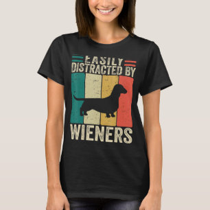 Camiseta Dachshances Facilmente Distraídos Por Wieners Dach