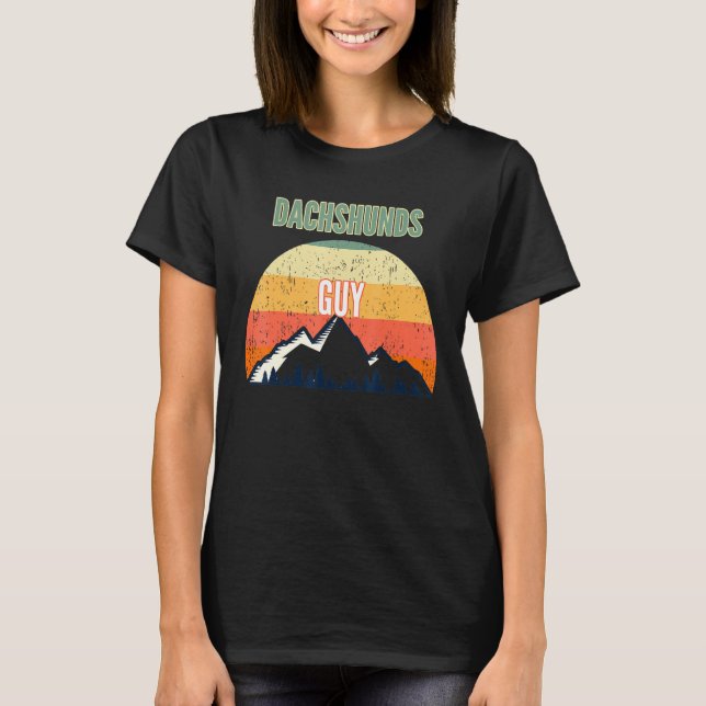 Camiseta Dachshances Para Cara Masculina (Frente)