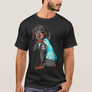 Camiseta Dachshund Adorava Mamãe Tatuagem Cachorros Amantes