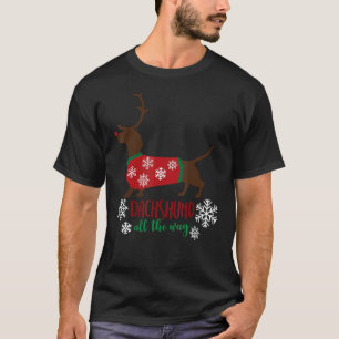 Camiseta Dachshund All Way Ugly Christmas Sweater