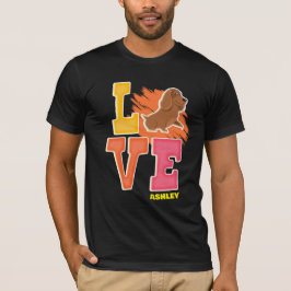 Camiseta Dachshund ama cores bonitas