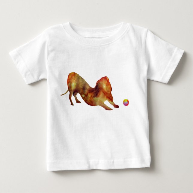 Camiseta Dachshund & Ball Watercolor (Frente)