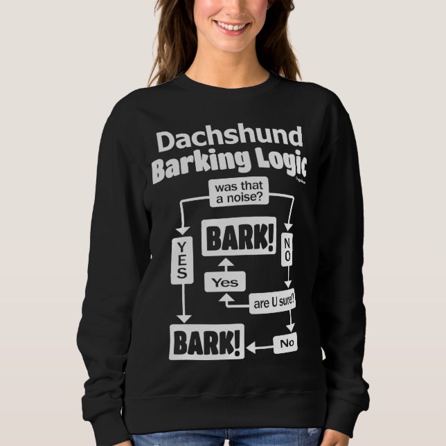 Camiseta Dachshund Barking Logic (Frente)