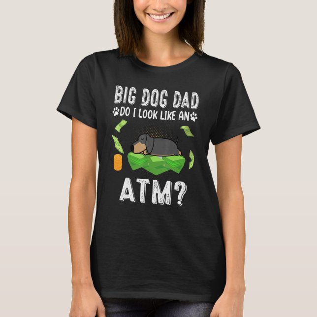 Camiseta Dachshund Big Pai De Cachorro Eu Gosto De Um Cacho (Frente)