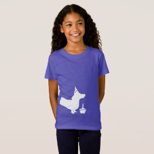 Camiseta Dachshund Birthday com Cupcake Longa Divisão