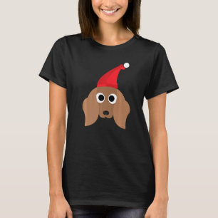 Camiseta Dachshund Bonito Natal Para Cão