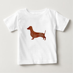Camiseta Dachshund Brown Dog Baby Fine Jersey T-Shirt,