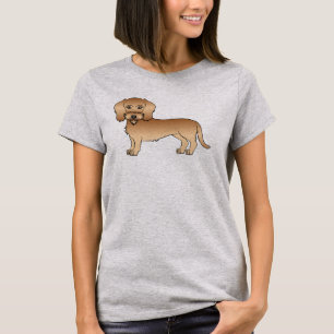 Camiseta Dachshund Cabelo de Arame Trigo Cachorro de Desenh