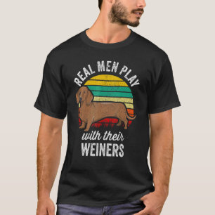 Camiseta Dachshund Cachorro Salsicha Homens de Verdade Bri