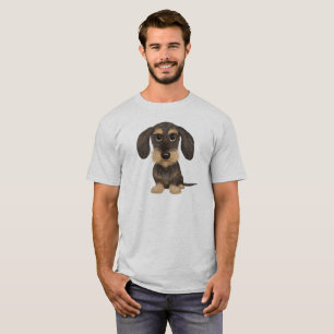 Camiseta Dachshund  Cão de Cartoon Bonito Teckel