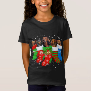 Camiseta Dachshund Christmas Dachshund Dog Cute Meias Xmas