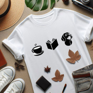 Camiseta Dachshund Coffee Book presente para doglover