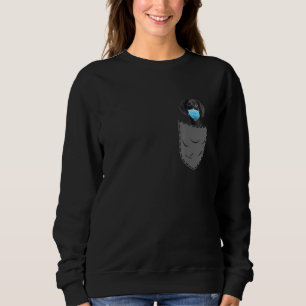 Camiseta Dachshund Com Máscara No Chest Pocket Dog Teckel D