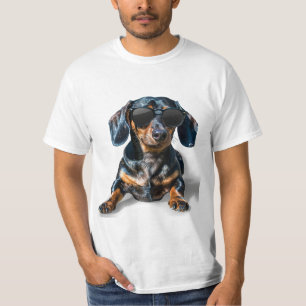 Camiseta Dachshund Com Óculos De Sol