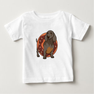Camiseta Dachshund com Rosquinha