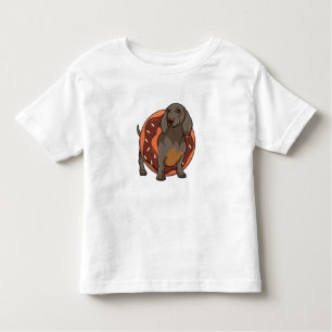 Camiseta Dachshund com Rosquinha