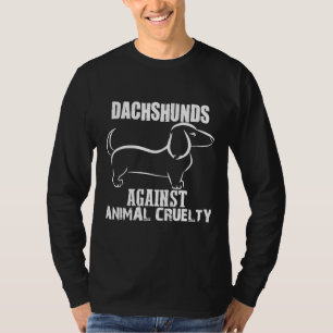 Camiseta Dachshund Contra A Crueldade Animal