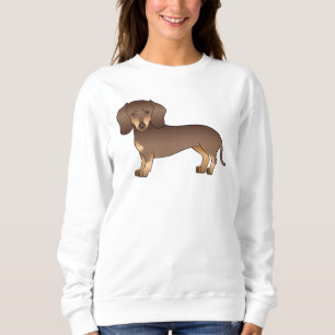 Camiseta Dachshund de Capa Lisa Chocolate e Bege Design