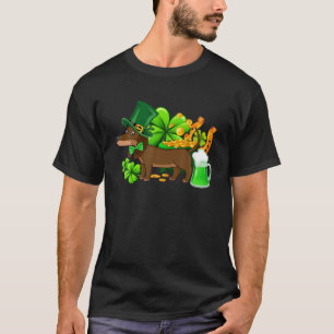 Camiseta Dachshund Dia de São Patrício Irish Clover Gifts
