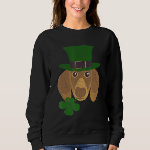 Camiseta Dachshund Dia de São Patrício Shamrock Dachshund R