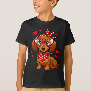 Camiseta Dachshund Dia dos Namorados Cãozinho Amante Wiener