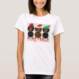 Camiseta Dachshund do Feliz Natal
