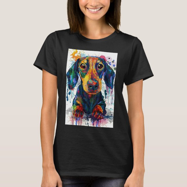 Camiseta Dachshund Dog Art (Frente)