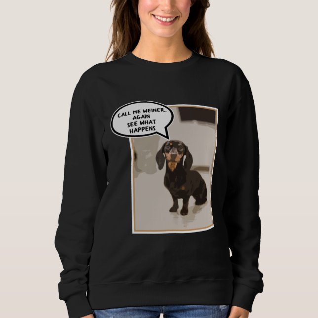 Camiseta Dachshund Dog Gangster Artistic (Frente)